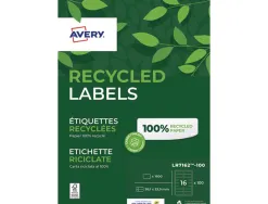 Etiquette autocollante avery adresse recyclee laser blanc 99,1 x 33,9 mm boite de 1600