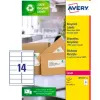 Etiquette autocollante avery adresse recyclee laser blanc 99,1 x 38,1mm boite de 210