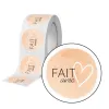Etiquette autocollante avery fait avec amour ronde diam. 35mm rouleau 500 unites