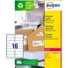 Etiquette autocollante avery adresse recyclee laser blanc 99,1 x 33,9mm boite de 240