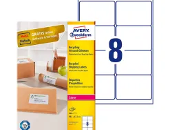 Etiquette autocollante avery adresse recyclee laser blanc 99,1 x 67,7 mm boite de 800