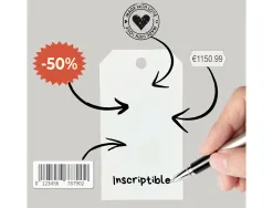 Etiquette avery americaine papier recycle rigide 100x55mm sans fils coloris blanc 1000 unites