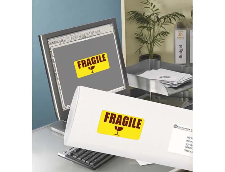Etiquette avery fluorescente laser jaune 99,1 x 38,1 mm boite de 350