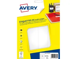Etiquette avery impression laser jet encre et copieur 35x49mm coloris blanc pochette 256 unites