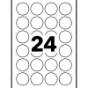 Etiquette avery multi-usages diam. 30 mm impression laser / jet d'encre / copieur coloris jaune 240 unites