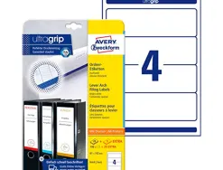 Etiquette avery pour dos de classeur ilc blanc 192 x 38 m boite de 175