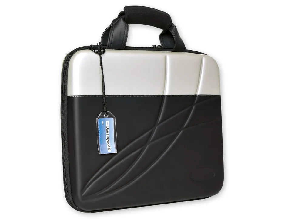 Etiquette bagage tarifold plastifiable 40x165mm coloris transparent sachet 4 unites