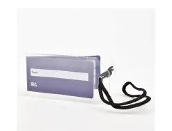 Etiquette bagage tarifold plastifiable 40x165mm coloris transparent sachet 4 unites