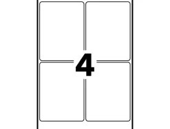 Etiquette manuscrite avery 38x50mm coloris blanc pochette 28 unites