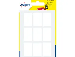 Etiquette manuscrite avery 20x32mm coloris blanc pochette 72 unites