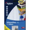 Etiquettes apli 6x33,5mm planches a5 coloris blanc pochette 2048 unites