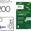 Etiquettes avery recyclees multiusages 210x148,5 mm coloris blanches 200 unites