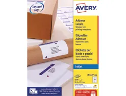 Etiquettes jet d encre avery format 99 1 x 33 9 mm boite 1600 unites