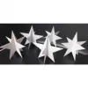 Etoile carton cleopatre a monter 12x12x11.5cm coloris blanc lot de 30