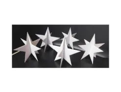 Etoile carton cleopatre a monter 12x12x11.5cm coloris blanc lot de 30