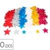 Etoiles sodertex en mousse eva pailletee adhesive 2mm 4 tailles 200 pcs 6 coloris assortis