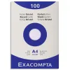 Etui 100 fiches exacompta bristol uni non perforee blanc 210x297 mm