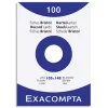 Etui 100 fiches exacompta bristol uni non perforee blanc 105x148mm