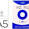 Etui 100 fiches exacompta bristol uni non perforee blanc 148x210mm