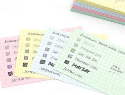 Etui 100 fiches exacompta bristol quadrillee 5x5 non perforee assortis 125x200mm