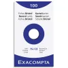 Etui 100 fiches exacompta bristol uni non perforee blanc 75x125mm