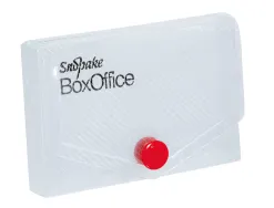 Etui cartes de visite snopake rigide femeture bouton pression capacite 50 unites coloris transparent