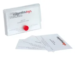 Etui cartes de visite snopake rigide femeture bouton pression capacite 50 unites coloris transparent