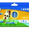 Etui craies a la cire d abeille lyrax lyra ergonomique forme triangulaire 9 cm 12 unites