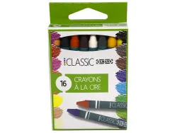 Etui crayons cire economique ulmann 90 mm 16 unites coloris assortis