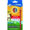 Etui crayons de couleur groove lyra forme triangulaire bois 17cm mine 4mm 10 unites coloris
