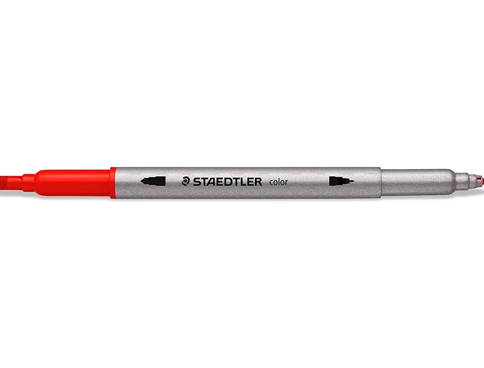 Etui de 36 feutres de coloriage staedtler 3200 design journey double pointe 3,0mm/0,5-0,8mm assortis