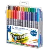 Etui de 72 feutres de coloriage staedtler 3200 design journey double pointe 3,0mm/0,5-0,8mm assortis