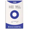 Etui de 100 fiches exacompta bristol blanc uni non perforee 125x200mm