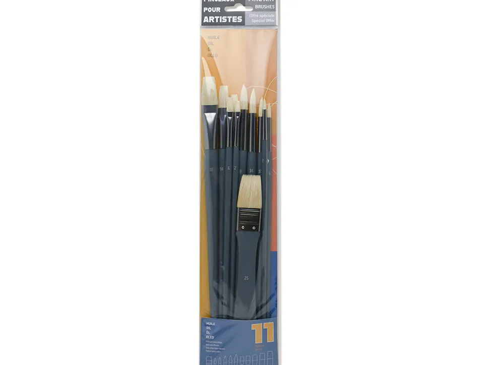 Etui de 11 pinceaux max sauer a l'huile assortiment