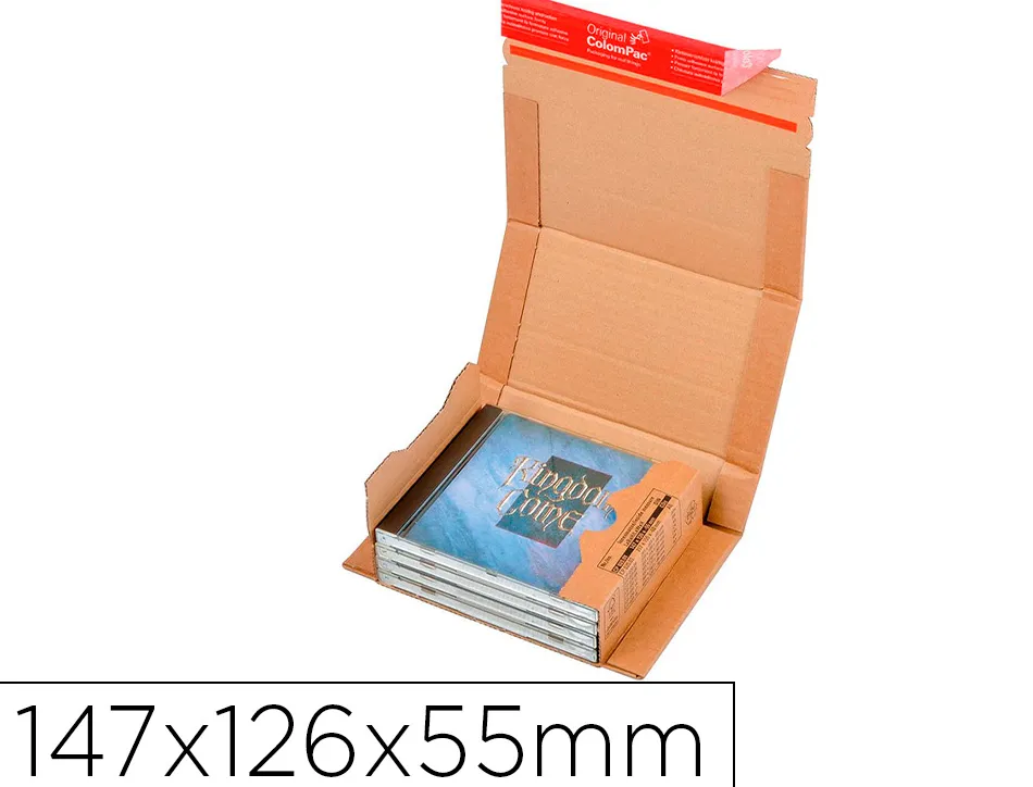 Etui expedition colompac kraft universel brun 147x126x55mm