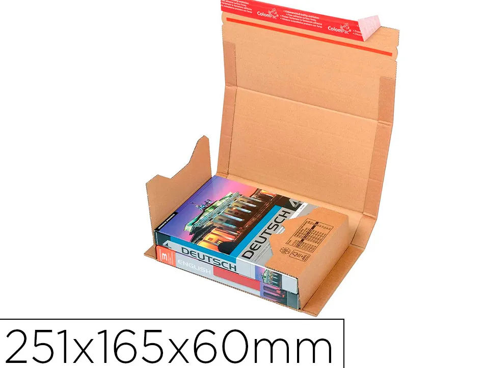 Etui expedition colompac kraft ajustable 251x165x60mm lot de 20
