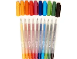 Etui feutres ecriture recycles ulmann pointe 0,4mm 10 unites coloris assortis