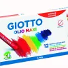 Etui pastels a l huile olio giotto forme ronde 67mm 12 unites coloris assortis