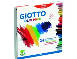 Etui pastels a l huile olio giotto forme ronde 67mm 24 unites coloris assortis