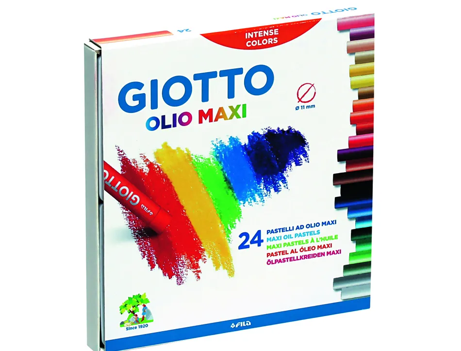 Etui pastels a l huile olio giotto forme ronde 67mm 24 unites coloris assortis