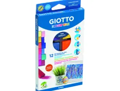 Etui pastels decor wax giotto carres multisurfaces 12 unites coloris assortis