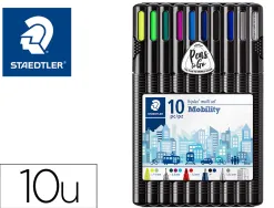 Etui staedtler triplus mobily set 10 unites 4 feutres 2 stylos 1 porte-mine 2 surligneurs 1 regle