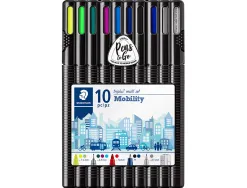 Etui staedtler triplus mobily set 10 unites 4 feutres 2 stylos 1 porte-mine 2 surligneurs 1 regle