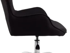 Fauteuil bureau q-connect messina recouvert tissu base metal chrome hauteur max 960mm largeur 570mm prof 620mm noir