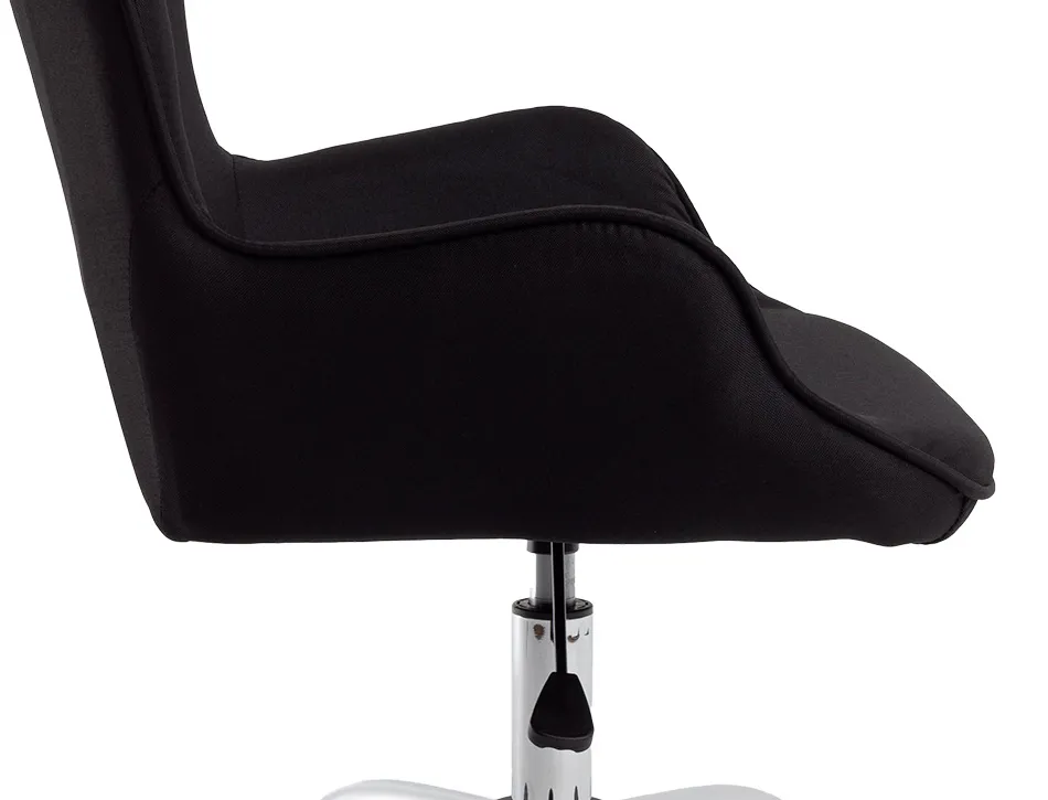 Fauteuil bureau q-connect messina recouvert tissu base metal chrome hauteur max 960mm largeur 570mm prof 620mm noir