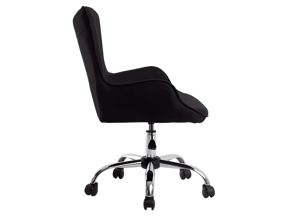 Fauteuil bureau q-connect messina recouvert tissu base metal chrome hauteur max 960mm largeur 570mm prof 620mm noir