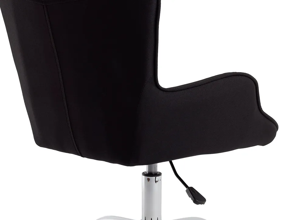 Fauteuil bureau q-connect messina recouvert tissu base metal chrome hauteur max 960mm largeur 570mm prof 620mm noir