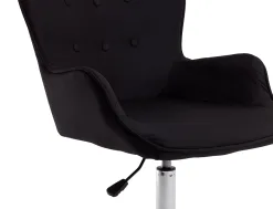 Fauteuil bureau q-connect messina recouvert tissu base metal chrome hauteur max 960mm largeur 570mm prof 620mm noir