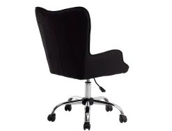 Fauteuil bureau q-connect messina recouvert tissu base metal chrome hauteur max 960mm largeur 570mm prof 620mm noir