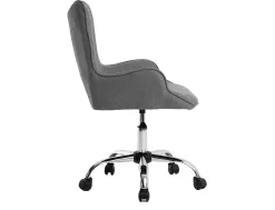 Fauteuil bureau q-connect messina recouvert tissu base metal chrome hauteur max 960mm largeur 570mm prof 620mm gris
